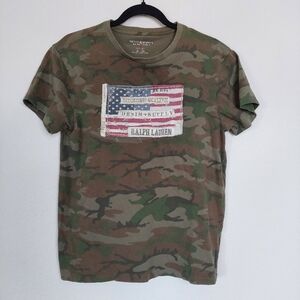 Denim & Supply Vintage Ralph Lauren American Flag Camo Tee Size Small